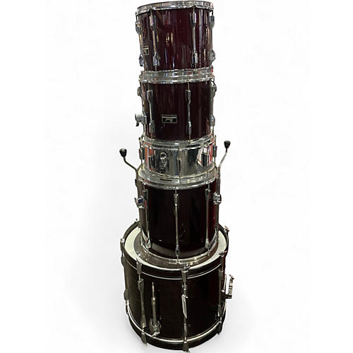 Used Pearl 5 Piece EXPORT SERIES DEEP RED Drum Kit DEEP RED