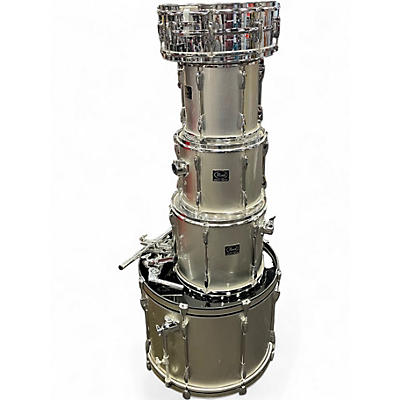 Used Pearl 5 Piece EXPORT  Silver Drum Kit