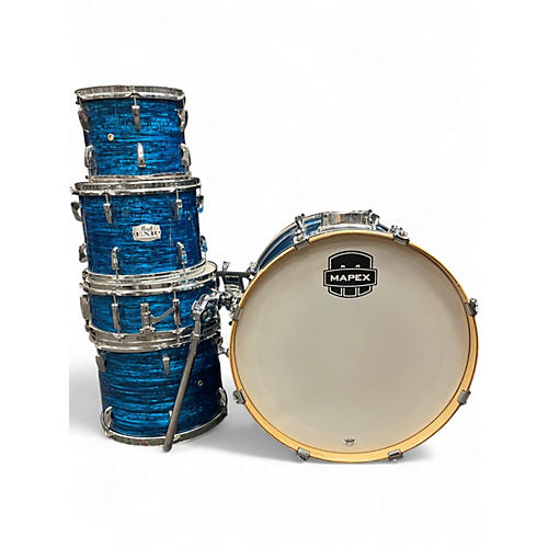 Used Pearl 5 Piece EXR SERIES SHELL PACK Blue Drum Kit Blue