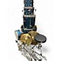 Used Pearl 5 Piece Export BLUE SPARKLE Drum Kit BLUE SPARKLE