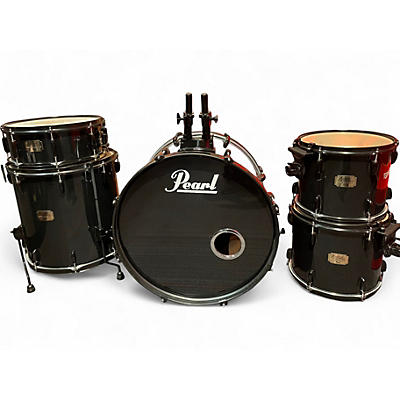 Used Pearl 5 Piece Export Black Drum Kit