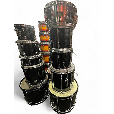 Used Pearl 5 Piece Export Black Drum Kit