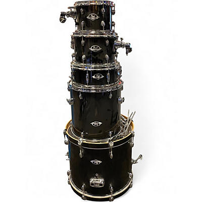 Used Pearl 5 Piece Export Black Drum Kit