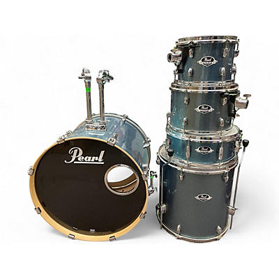 Used Pearl 5 Piece Export Blue Sparkle Drum Kit