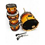 Used Pearl 5 Piece Export ELX Amber Fade Black Hardware Drum Kit Amber Fade Black Hardware
