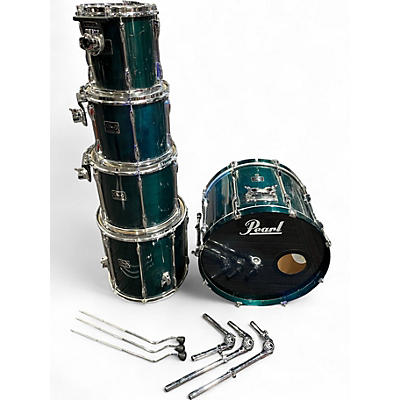 Used Pearl 5 Piece Export Green Drum Kit