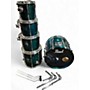 Used Pearl 5 Piece Export Green Drum Kit Green