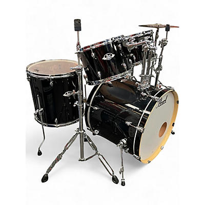 Used Pearl 5 Piece Export Jet Black Drum Kit