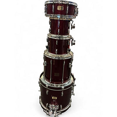 Used Pearl 5 Piece Export Maroon Drum Kit