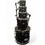 Used Pearl 5 Piece Export New Fusion Black Drum Kit Black