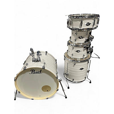 Used Pearl 5 Piece Export New Fusion White Slipstream Drum Kit