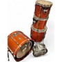 Used Pearl 5 Piece Export ORANGE Drum Kit ORANGE