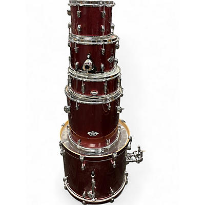Used Pearl 5 Piece Export Red Sparkle Drum Kit