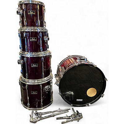 Used Pearl 5 Piece Export Series 5-Piece Set Burgundy Drum Kit
