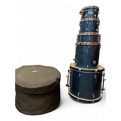 Used Pearl 5 Piece Export Series  BLUE SPARKLE Drum Kit