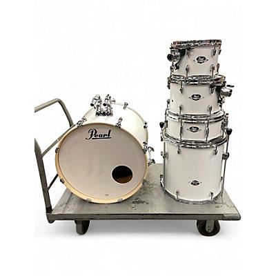 Used Pearl 5 Piece Export White Drum Kit