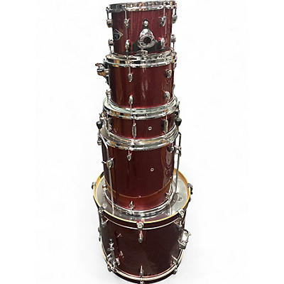 Used Pearl 5 Piece Export Wine Red Drum Kit