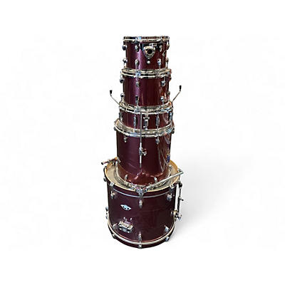 Used Pearl 5 Piece Export sparkle wine Drum Kit