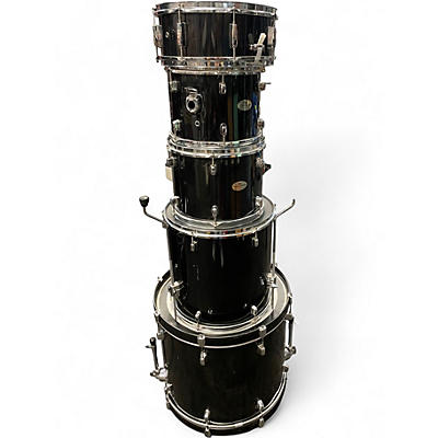 Used Pearl 5 Piece Forum Black Black Drum Kit