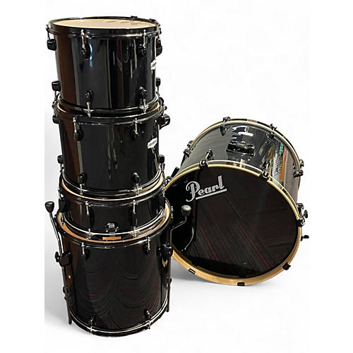 Used Pearl 5 Piece Forum Black Drum Kit Black