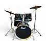 Used Pearl 5 Piece Forum Black Drum Kit Black