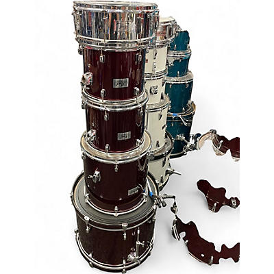 Used Pearl 5 Piece Forum Red Drum Kit