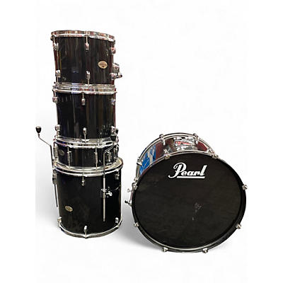 Used Pearl  5 Piece Forum  black Drum Kit