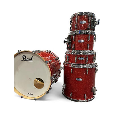 Used Pearl 5 Piece MASTERS MAPLE COMPLETE BURNT COPPER Drum Kit