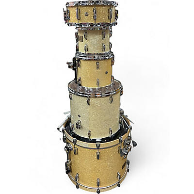 Used Pearl 5 Piece MASTERS RETROSPEC WHITE MARINE PEARL Drum Kit