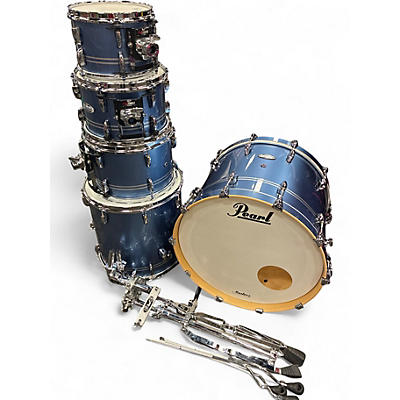 Used Pearl 5 Piece Masters Maple Complete Light Blue Metallic Drum Kit