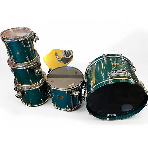 Used Pearl 5 Piece PRESTIGE SESSION SELECT Trans Green Drum Kit Trans Green