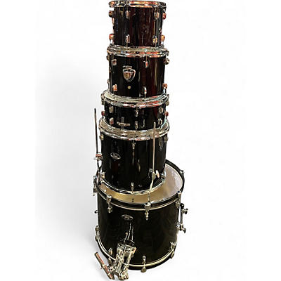 Used Pearl 5 Piece ROADSHOW 5 PIECE Black Drum Kit