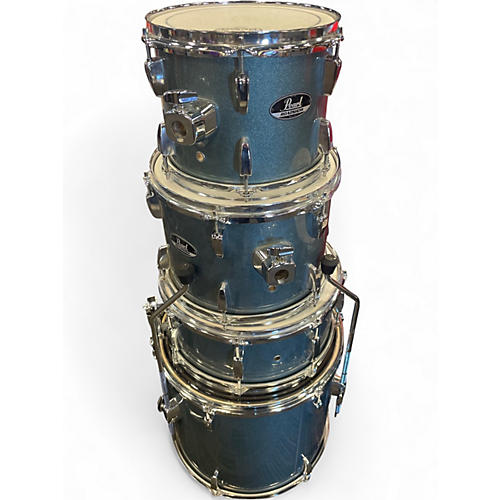 Used Pearl 5 Piece ROADSHOW BLUE SPARKLE Drum Kit BLUE SPARKLE
