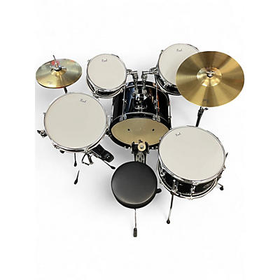 Used Pearl 5 Piece ROADSHOW JR Jet Black Drum Kit