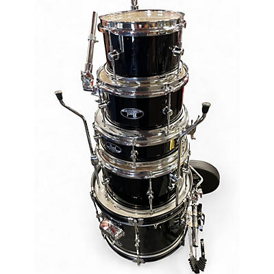 Used Pearl 5 Piece ROADSHOW JUNIOR Black Drum Kit