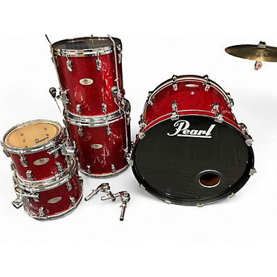 Used Pearl 5 Piece Reference Series red sparkle Drum Kit