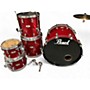 Used Pearl 5 Piece Reference Series red sparkle Drum Kit red sparkle