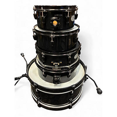 Used Pearl 5 Piece Rhythm Black and Silver Drum Kit
