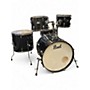 Used Pearl 5 Piece Road Show Black Drum Kit Black