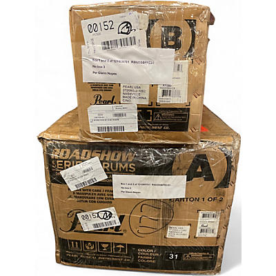 Used Pearl 5 Piece Roadshow 5PC Black Drum Kit