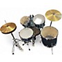 Used Pearl 5 Piece Roadshow Aqua Blue Glitter Drum Kit Aqua Blue Glitter