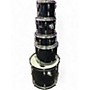 Used Pearl 5 Piece Roadshow Black Drum Kit Black