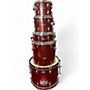 Used Pearl 5 Piece Roadshow Red Sparkle Drum Kit Red Sparkle
