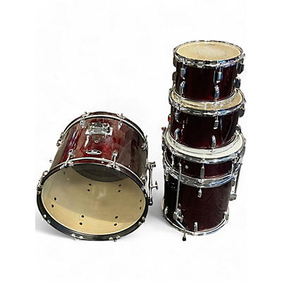 Used Pearl 5 Piece Roadshow Wine Red Drum Kit