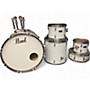 Used Pearl 5 Piece Roadshow white Drum Kit white