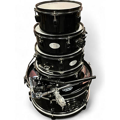 Used Pearl 5 Piece Rythm Traveler BLACK Drum Kit