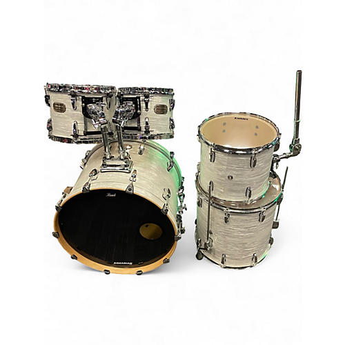 Used Pearl 5 Piece SESSION CUSTOM Pearl White Drum Kit Pearl White