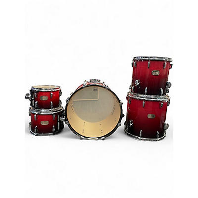 Used Pearl 5 Piece SESSION CUSTOM Red to Black Fade Drum Kit