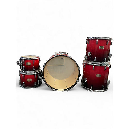 Used Pearl 5 Piece SESSION CUSTOM Red to Black Fade Drum Kit Red to Black Fade
