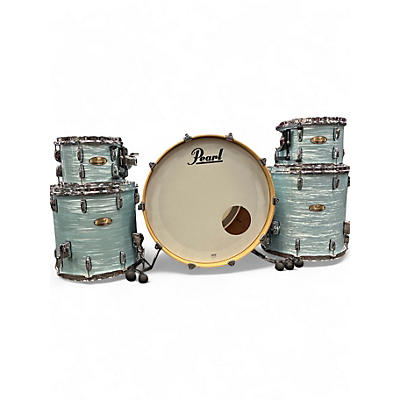 Used Pearl 5 Piece Session Studio Classic Ice Blue Oyster Drum Kit